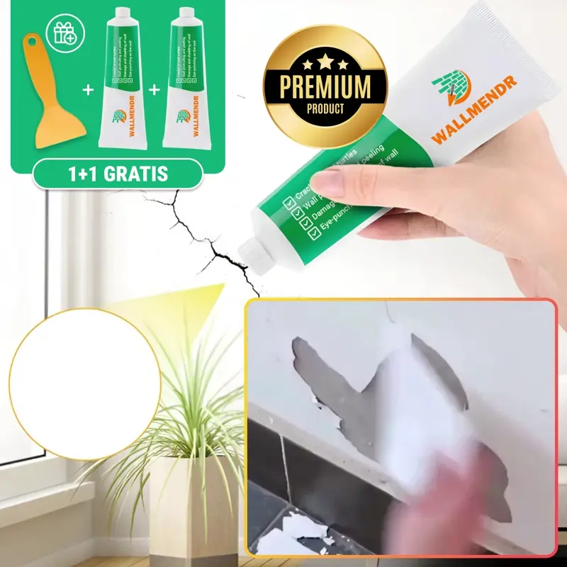 WALLMENDR® – Kit Riparazione Pareti & Copertura Macchie (1+1 GRATIS)