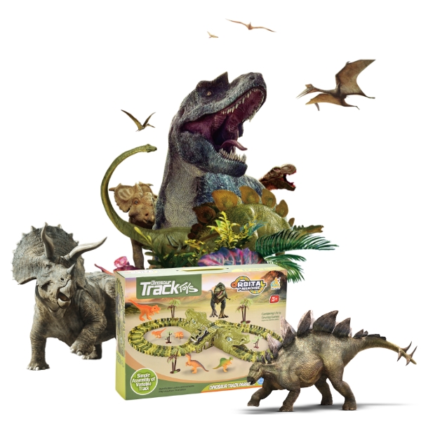 Pista da Corsa Magica dei Dinosauri con 140 pezzi - immagine 5