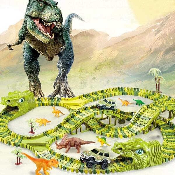 Pista da Corsa Magica dei Dinosauri con 140 pezzi - immagine 6