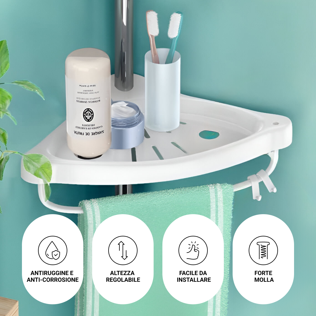 RACKBATH – mensola doccia che elimina il disordine e mantiene la tua doccia organizzata (senza forare, adatta a qualsiasi bagno) - immagine 6
