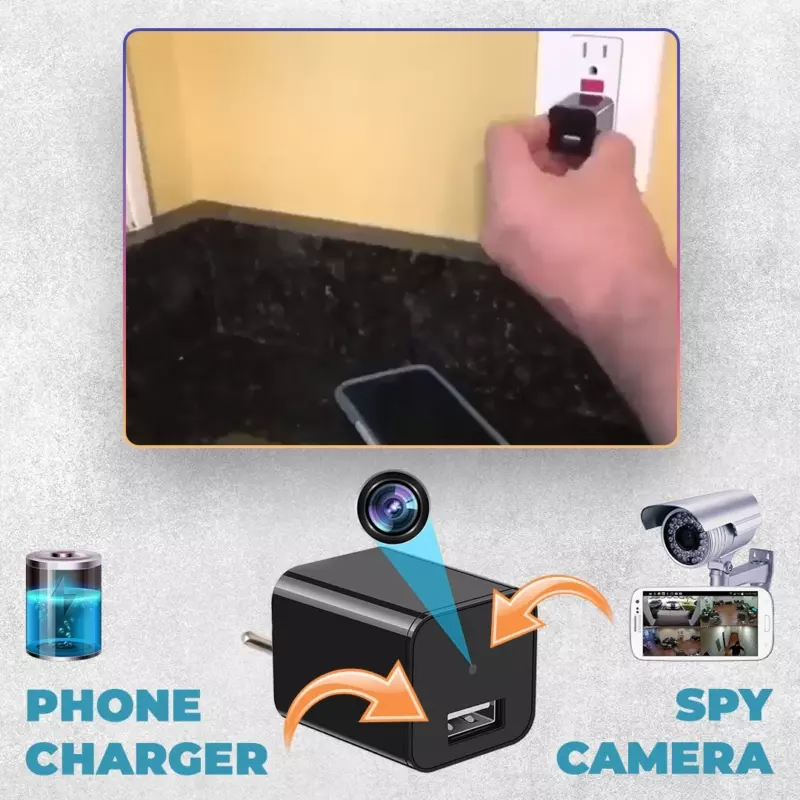 Caricatore USB con videocamera segreta - YOUSPY®