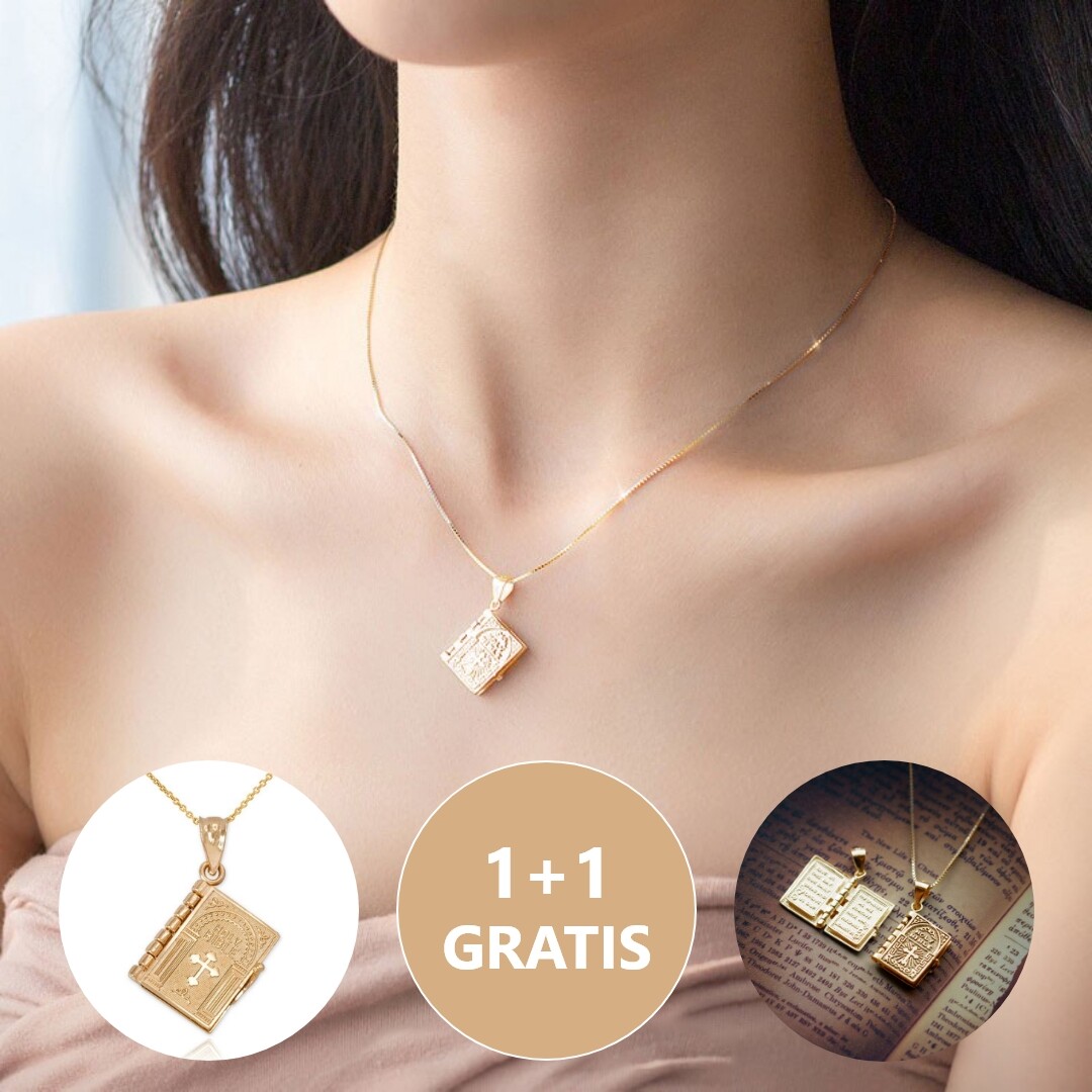 Collana con scritte sacre 1+1 GRATIS