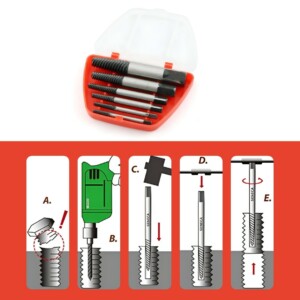 FIXOMA® Estrattore per Viti - Kit con Strumenti per Rimuovere viti Rotte o Danneggiate