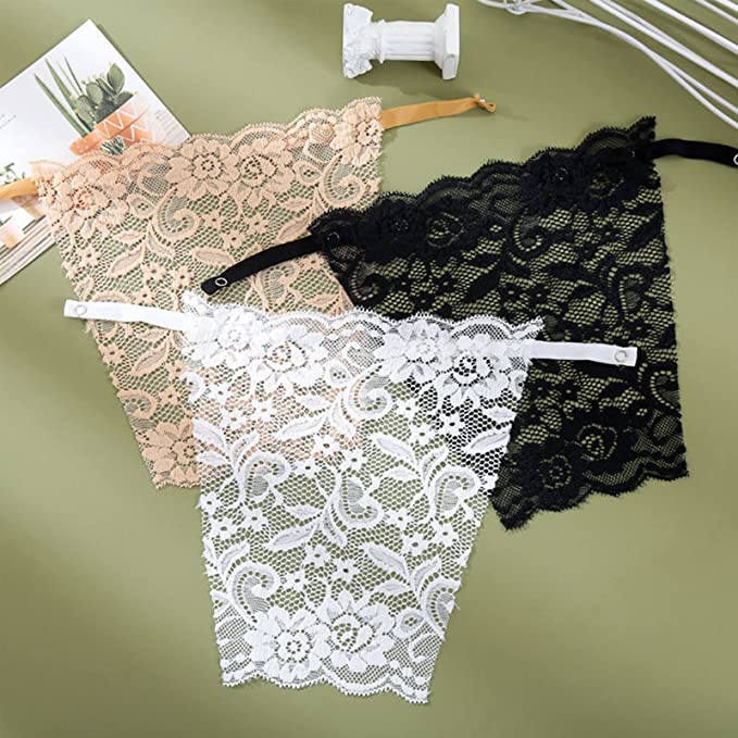 3 pezzi reggiseno invisibile in pizzo per donna - immagine 3