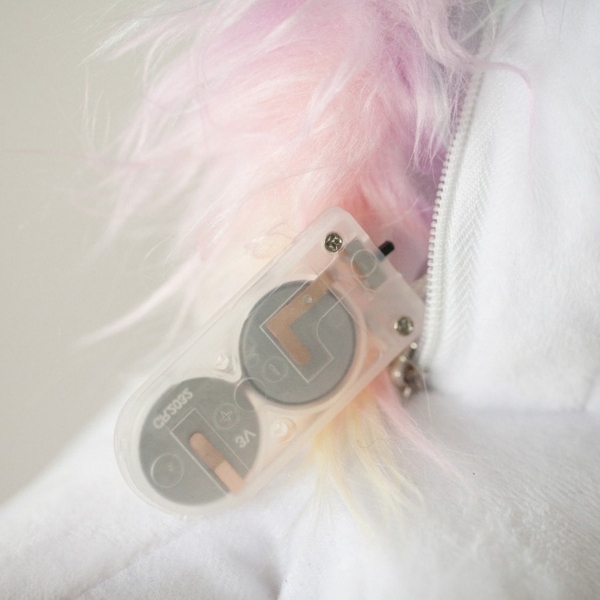 Ciabatte di peluche per bambini con unicorni a LED - immagine 5