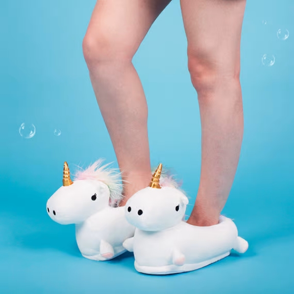 Ciabatte di peluche per bambini con unicorni a LED - immagine 4