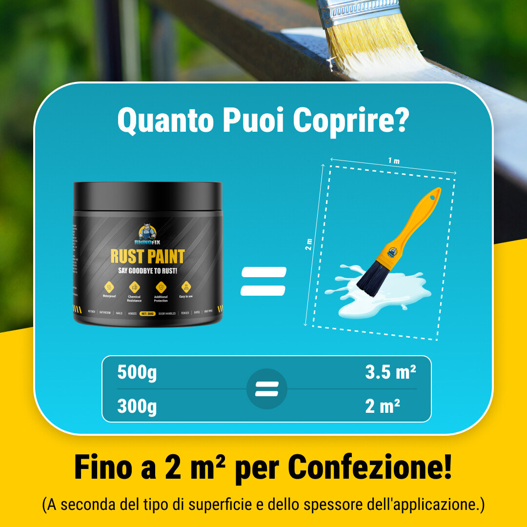 RHINOFIX™ Rust Paint – Vernice Antiruggine e Anticorrosione - 500ml - immagine 2
