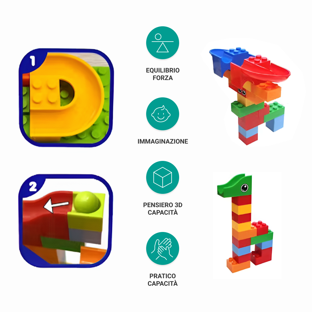 TOYNEXUS® Circuito da corsa puzzle per bambini (340 pezzi) - immagine 4