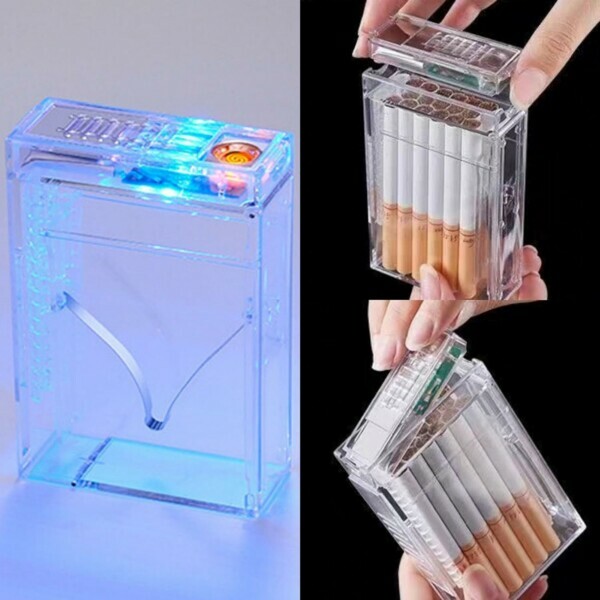 PORTASIGARETTE IN ACRILICO CON ACCENDINO ELETTRICO LIGHTERCASE™ - immagine 5