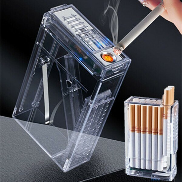 PORTASIGARETTE IN ACRILICO CON ACCENDINO ELETTRICO LIGHTERCASE™