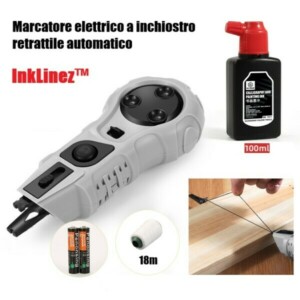 INKLINEZ™ MARCATORE ELETTRICO A INCHIOSTRO RETRATTILE + 100 ML DI INCHIOSTRO IN OMAGGIO + 2 BATTERIE AAA