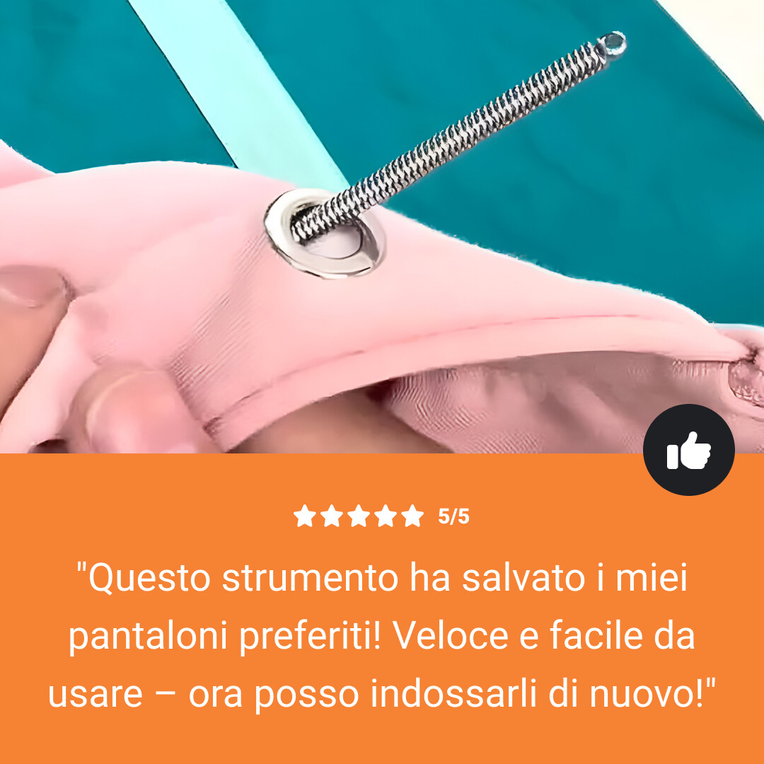 GARMENTFIX™ INFILACORDA FLESSIBILE IN ACCIAIO INOX - 3 PZ. - immagine 7