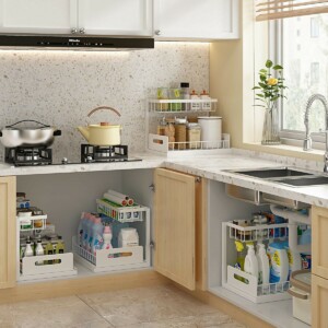 Alternative view of OrganizeEase™ - Soluzione di Stoccaggio Sotto-Lavello