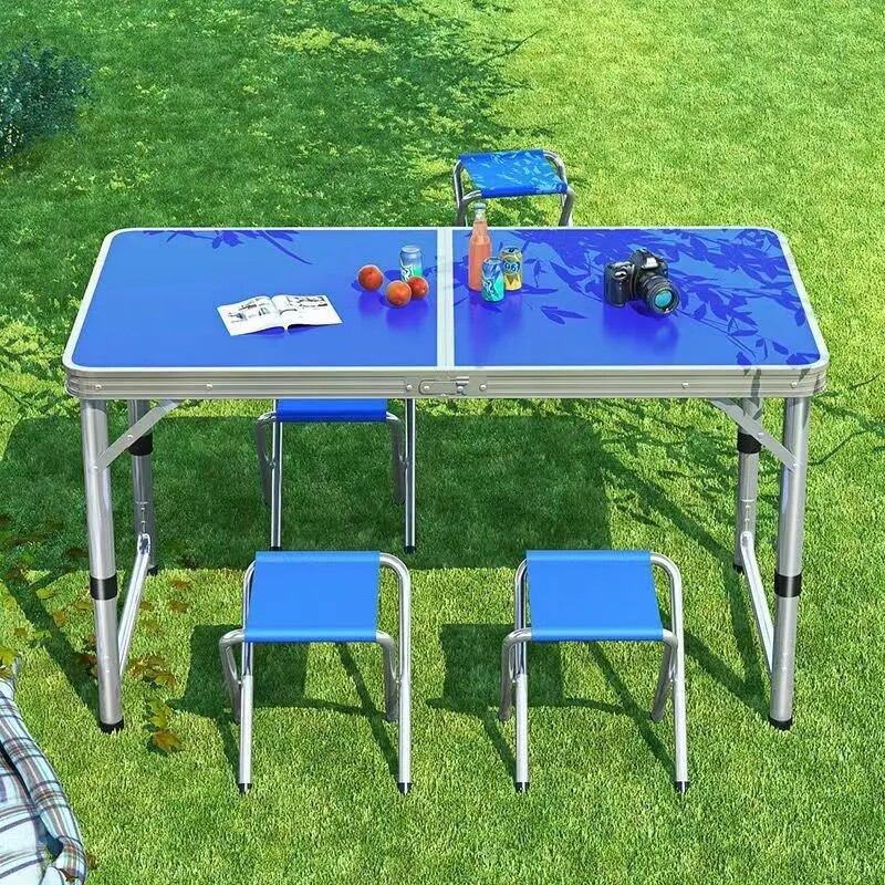 CampEase – Set Tavolo e 4 Sedie Pieghevoli