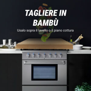 Alternative view of BambooCraft™ -  Tagliere in Bambù Extra Large con Gambe Rimovibili