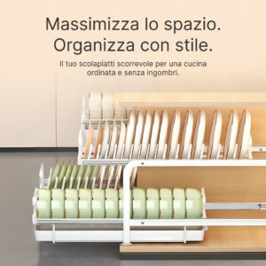 Alternative view of SlideDry™ – Scolapiatti Scorrevole Estraibile