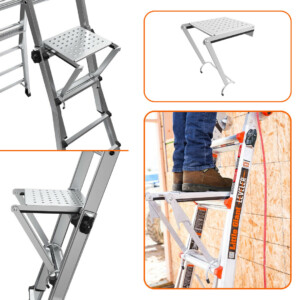 StepLadder – Piattaforma di lavoro per scala in alluminio
