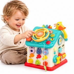 BusyHouse™ – Casa Attività Busy Cube & Gioco di Forme per Bambini