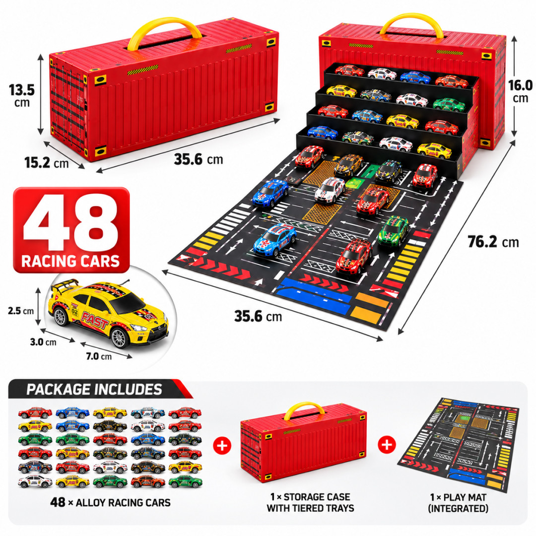 CarBox™ – Set di 48 Mini Auto a Retrocarica - immagine 6